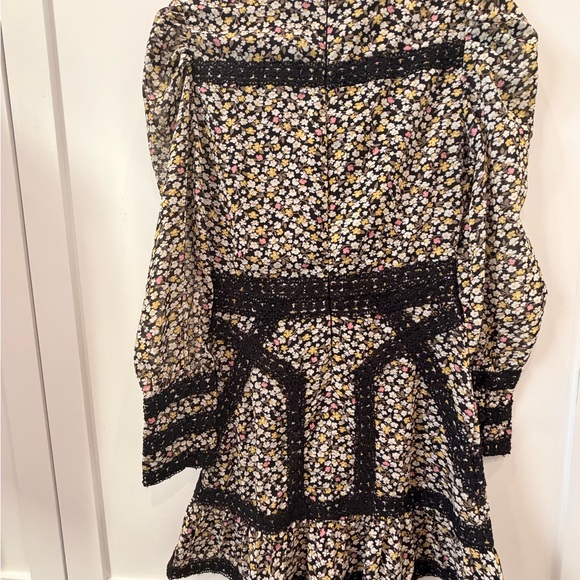 Topshop crochet detail and floral print minidress - Picture 5 of 8